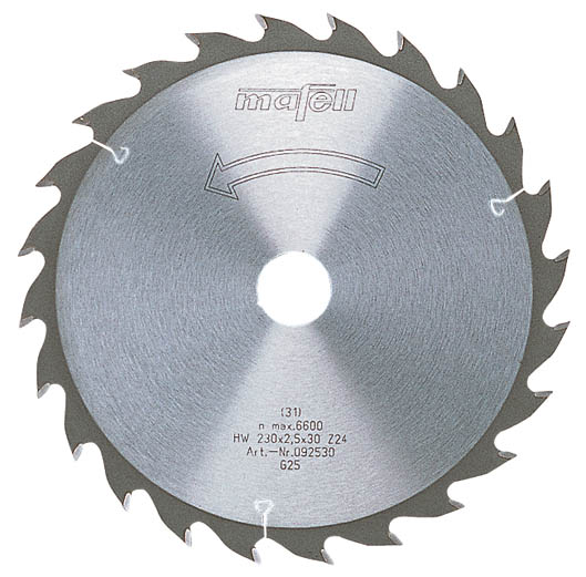 Mafell Accessoires 092472 Mafell Zaagblad-HM, 250 x 2,8 x 30 mm, Z 24, WZ