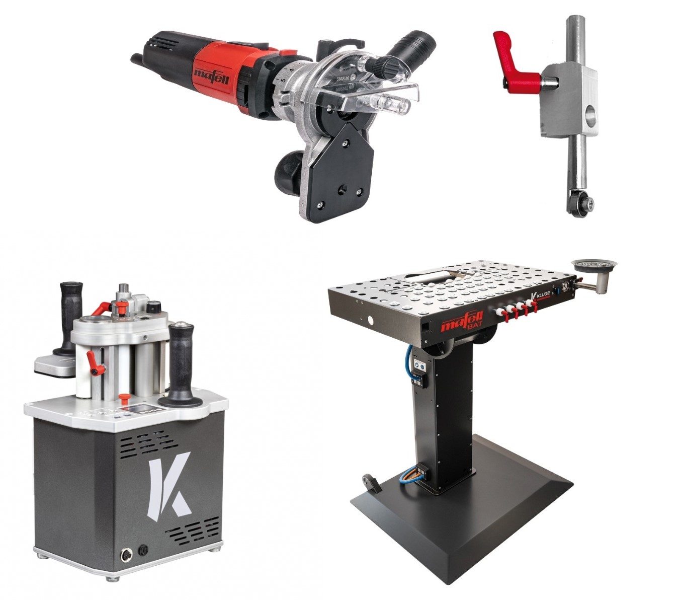 Mafell 1P0244 HIT-M65SA Naadloze Kantenbandmachine + BAT+ Bewerkingstafel + Aandrukrol BAT + KF1000 Kantenfrees