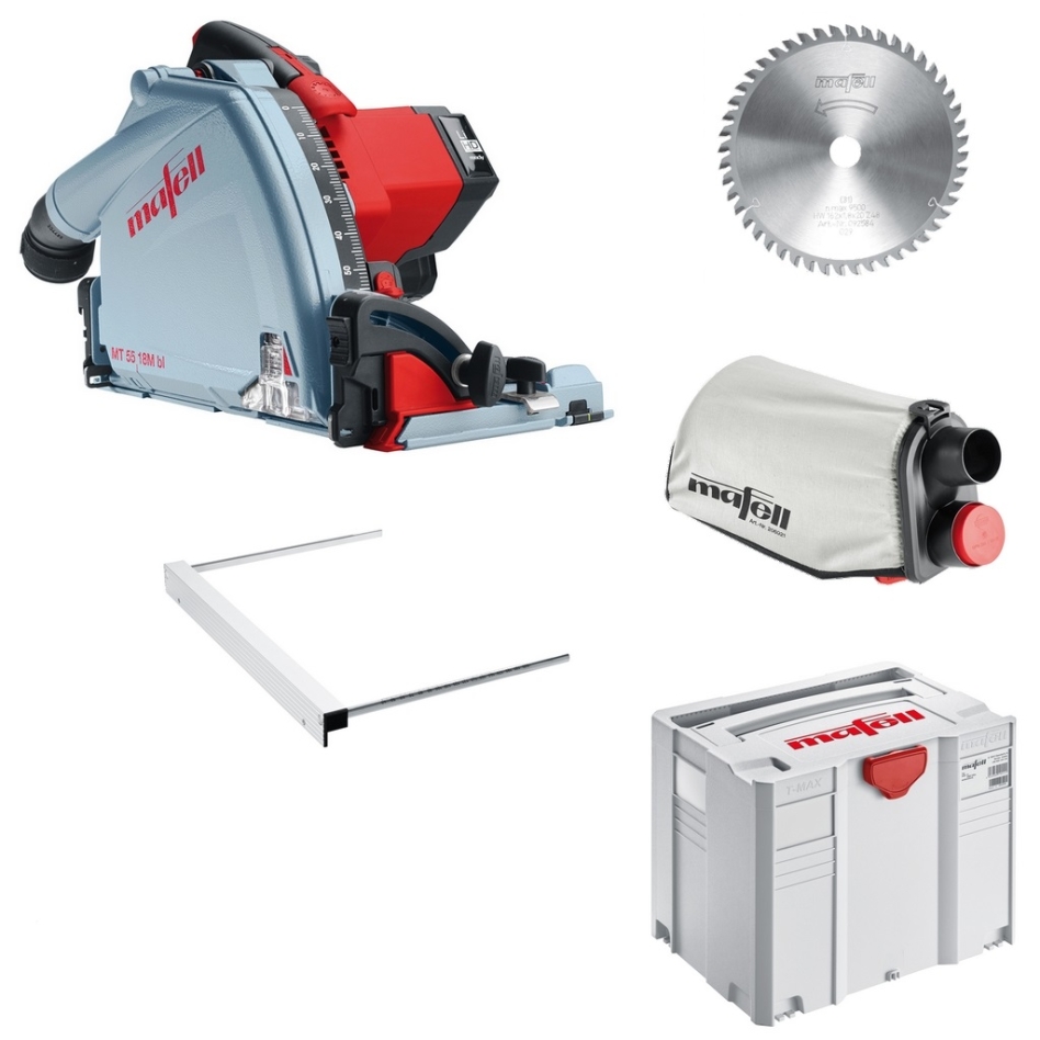 Mafell 91B402 MT55 18M BL Pure Accu Invalzaag 18V excl. accu's en lader in T-MAX