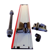 Mafell Accessoires 204770 Zuig-klemsysteem Aerofix F-AF 1, met liniaal, adaptor voor boven en onder en slang