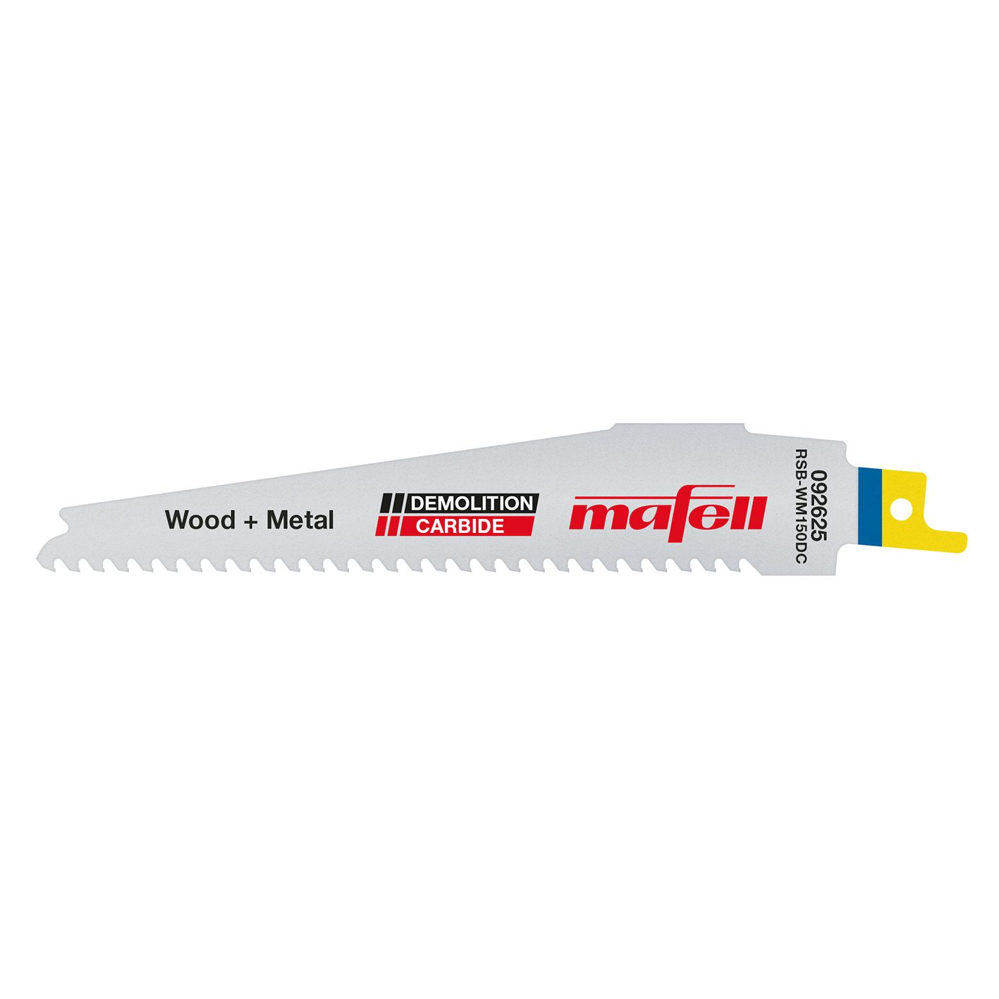 Mafell Accessoires 092625 Reciprozaagblad RSB-WM150 DC hout en metaal sloop carbide, 1 stuk